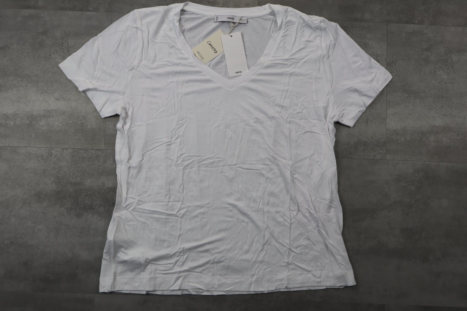 Mango Flowy V-Neck T-Shirt