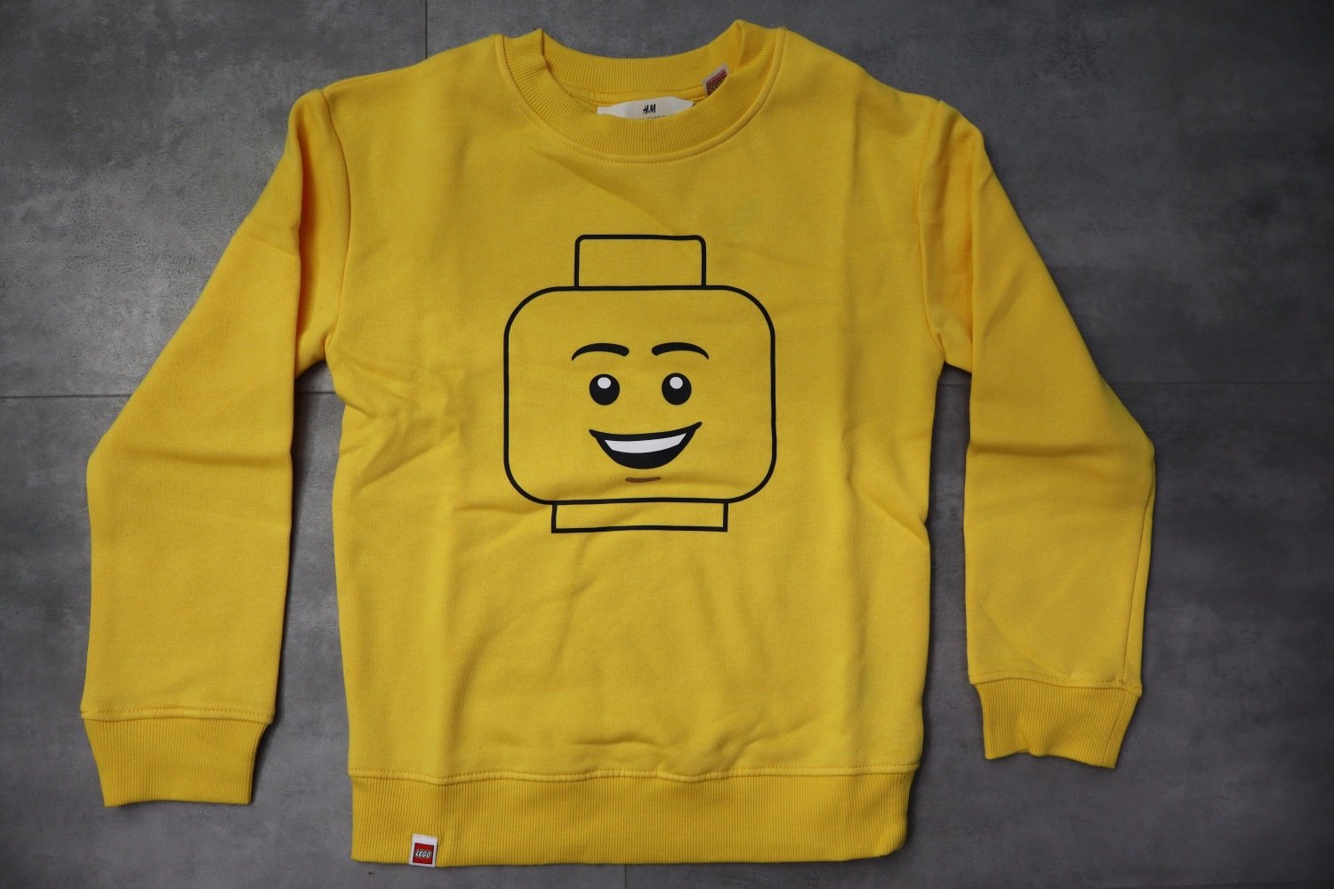 H&M Ribbed Collar Printed Sweatshirt