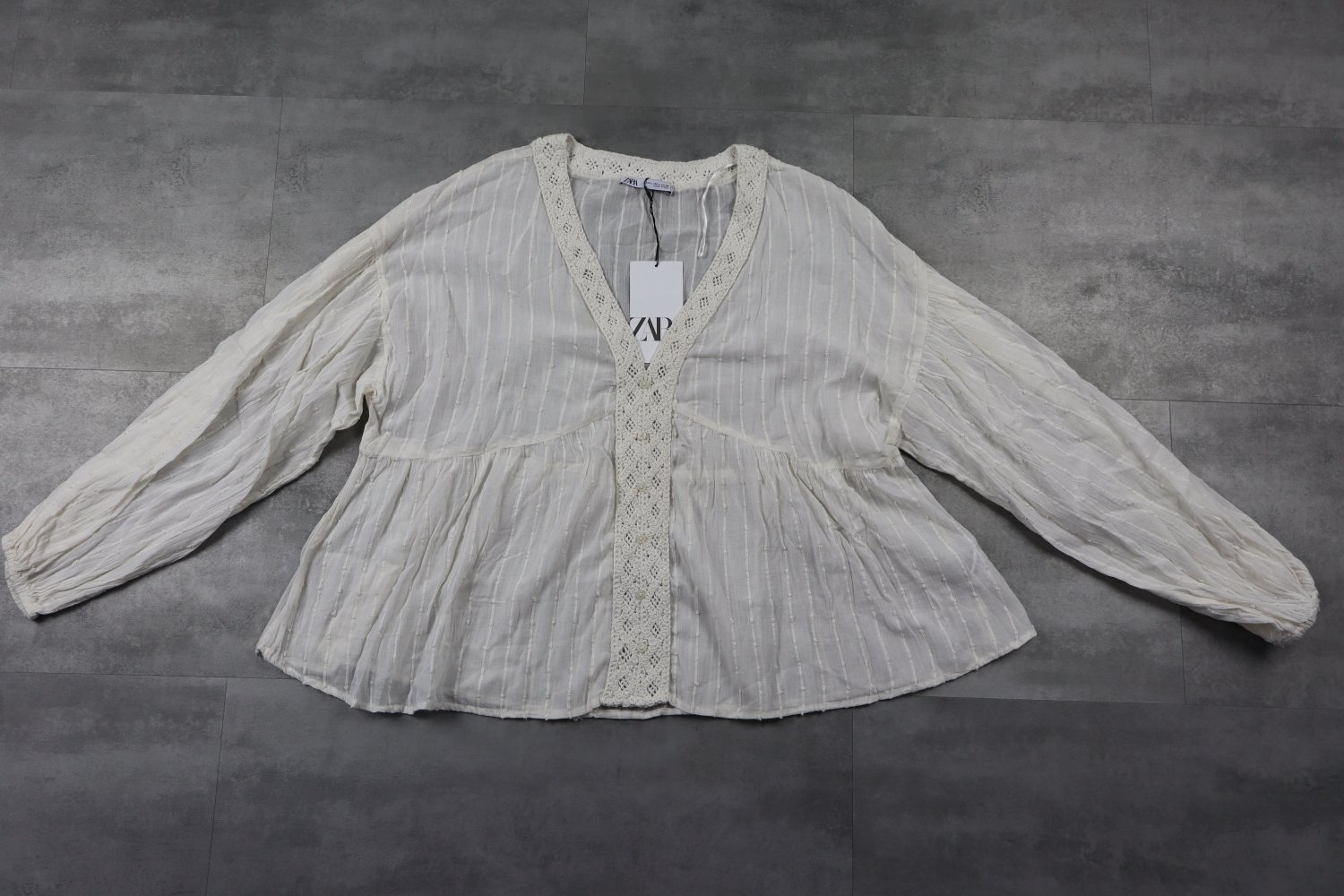 Zara Swiss Crochet Blouse