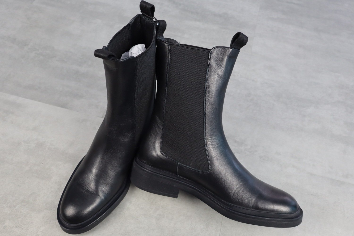Massimo Dutti High Leather Chelsea Boots