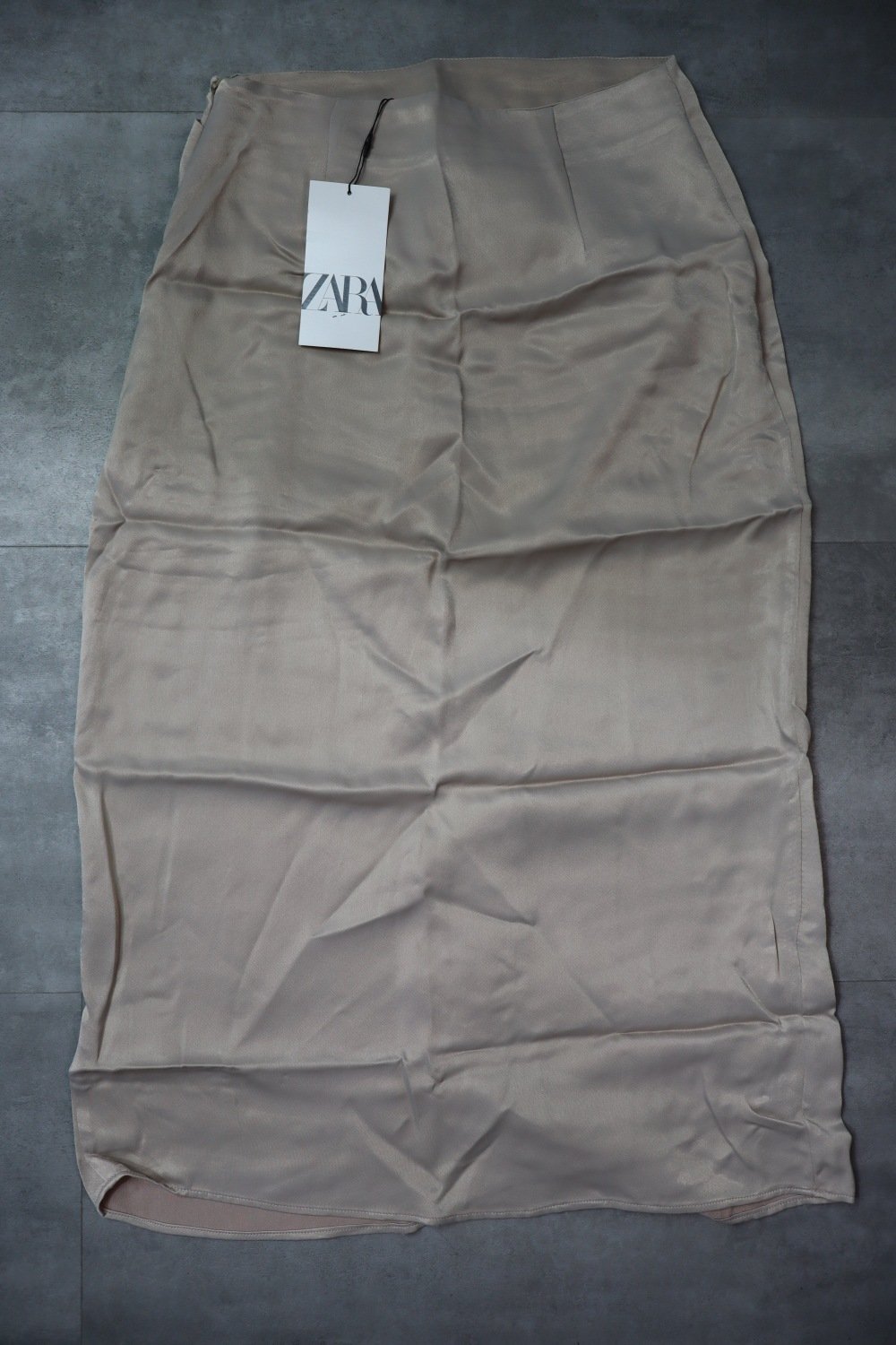Zara Ruching Satin Skirt
