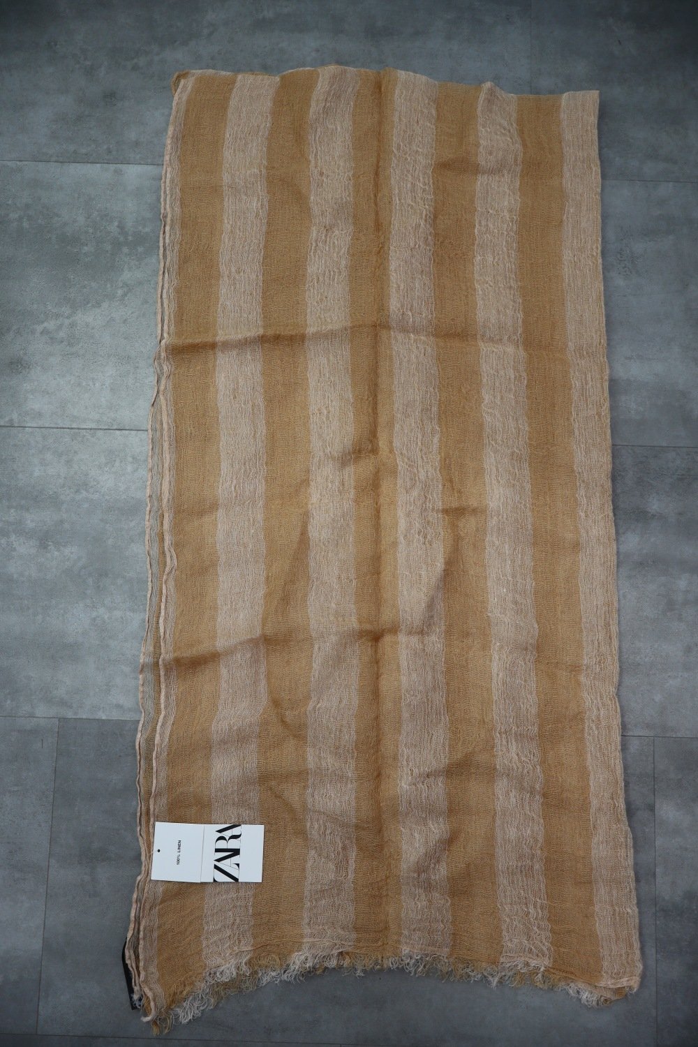 Zara Striped Linen Scarf