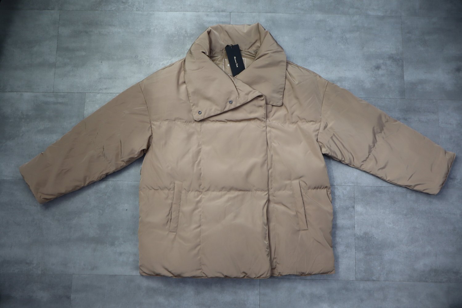 Massimo Dutti Double-Breasted Down Puffer Jacket