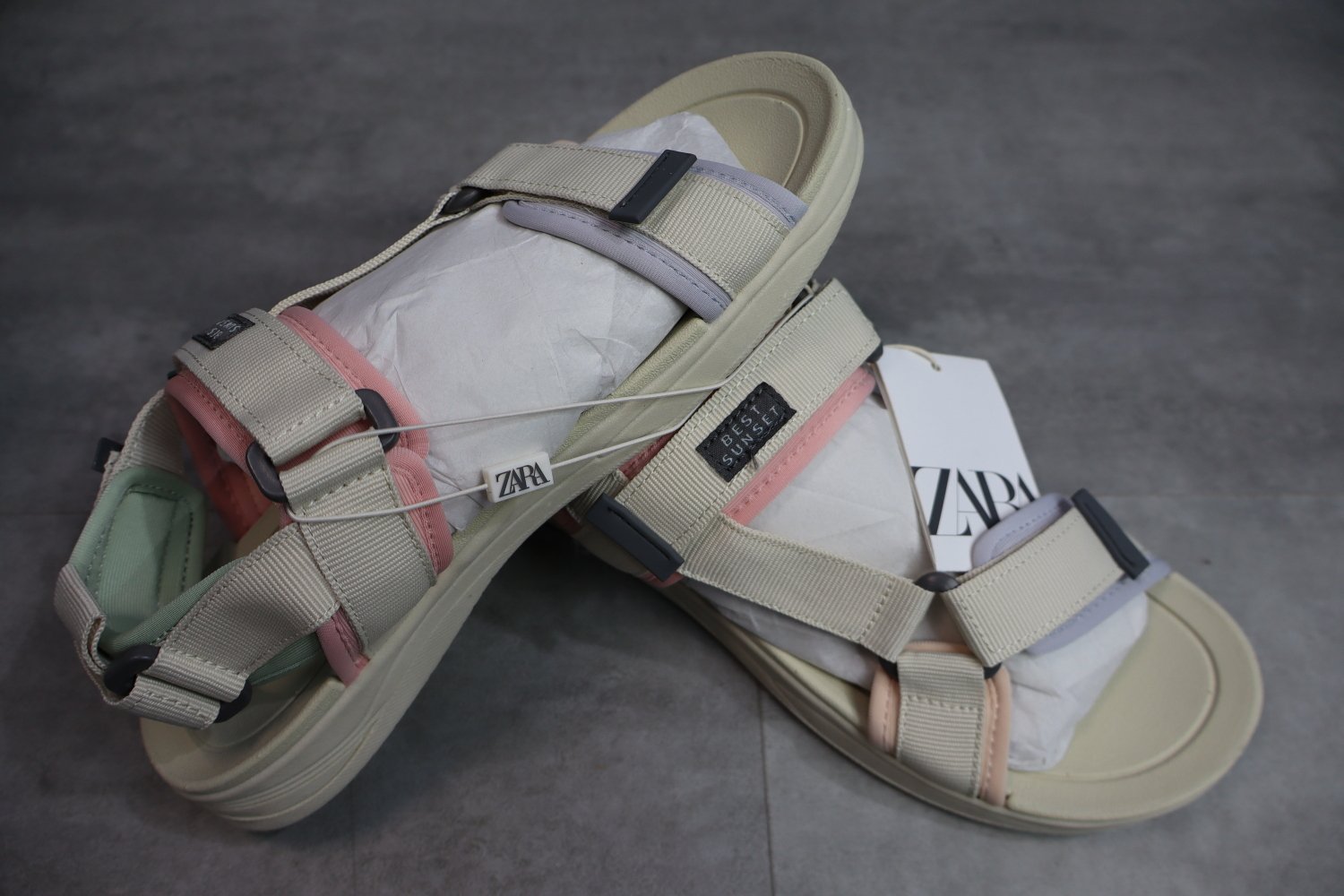 Zara Kids Multicolor Technical Sandals