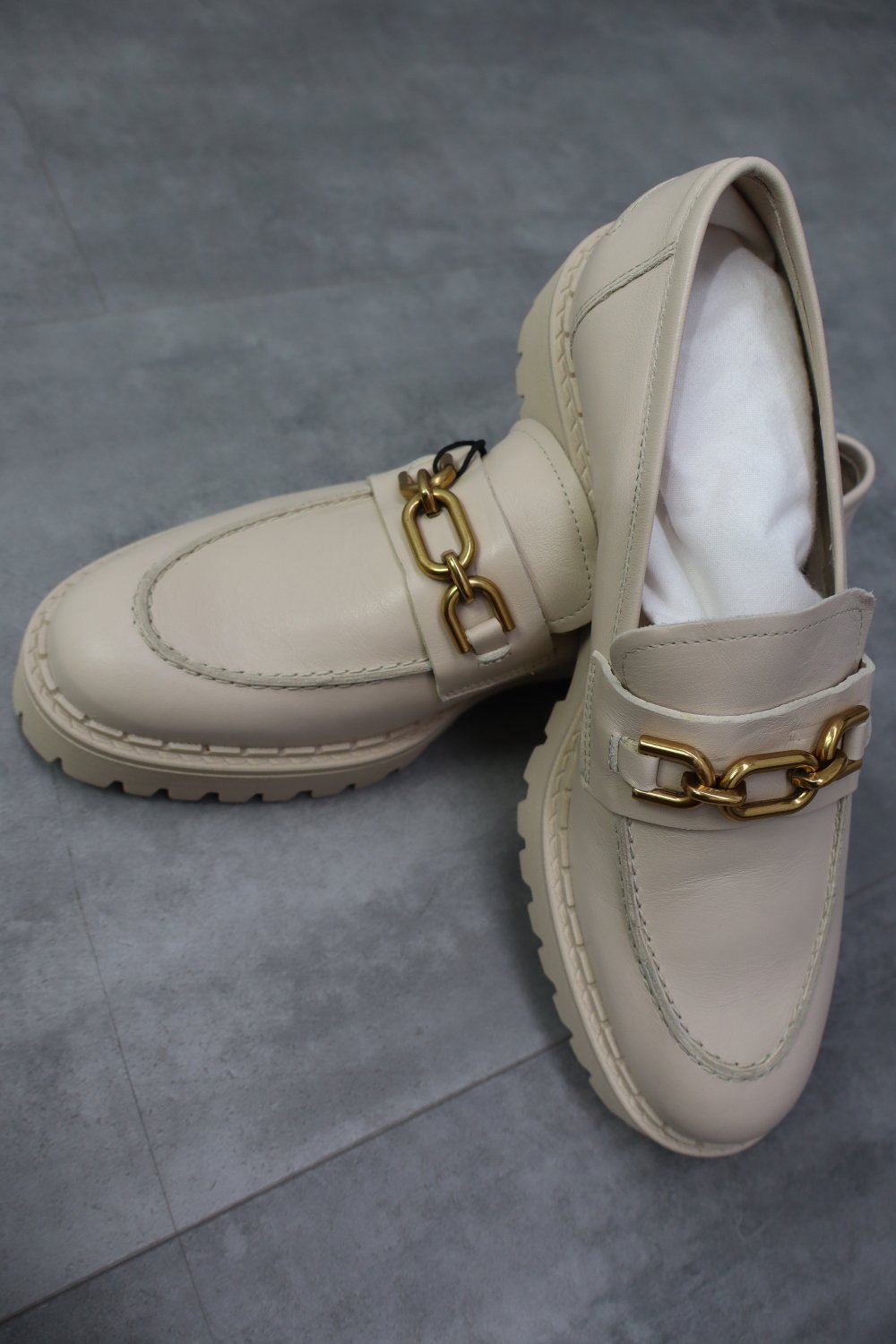 Massimo Dutti Leather Loafers With Chunky Sole