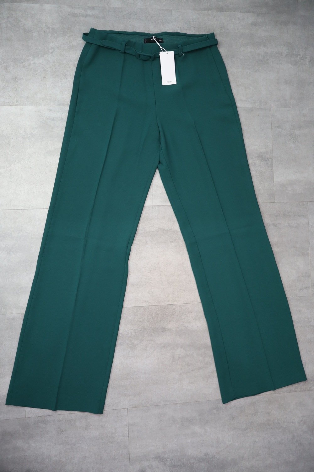 Mango Wide-Leg Pants with Belt