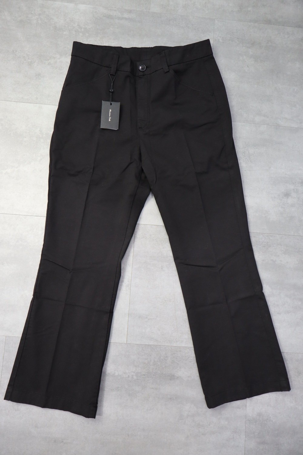 Massimo Dutti Cotton Blend Kick Flare Trousers