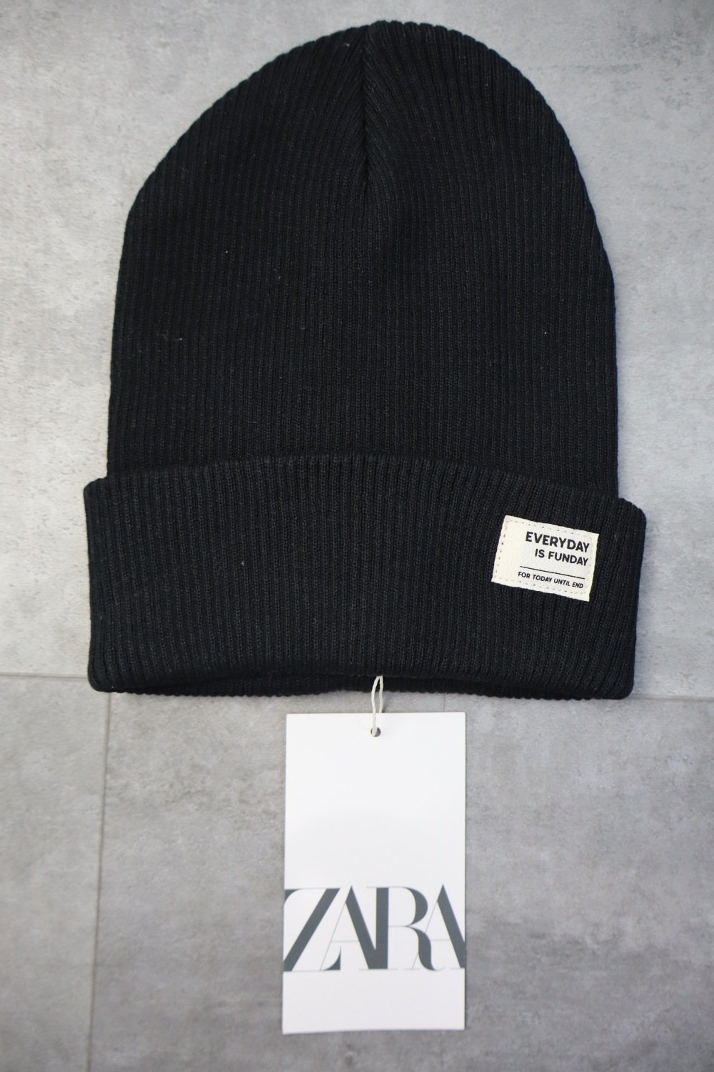 Zara Ribbed Knit Cotton Beanie