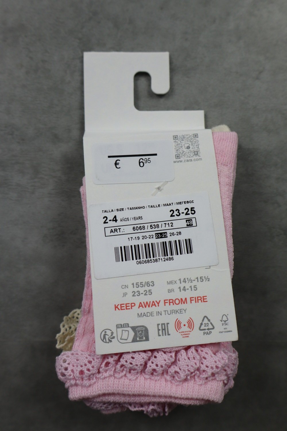 Zara 2-Pack Of Lace-Trimmed Socks
