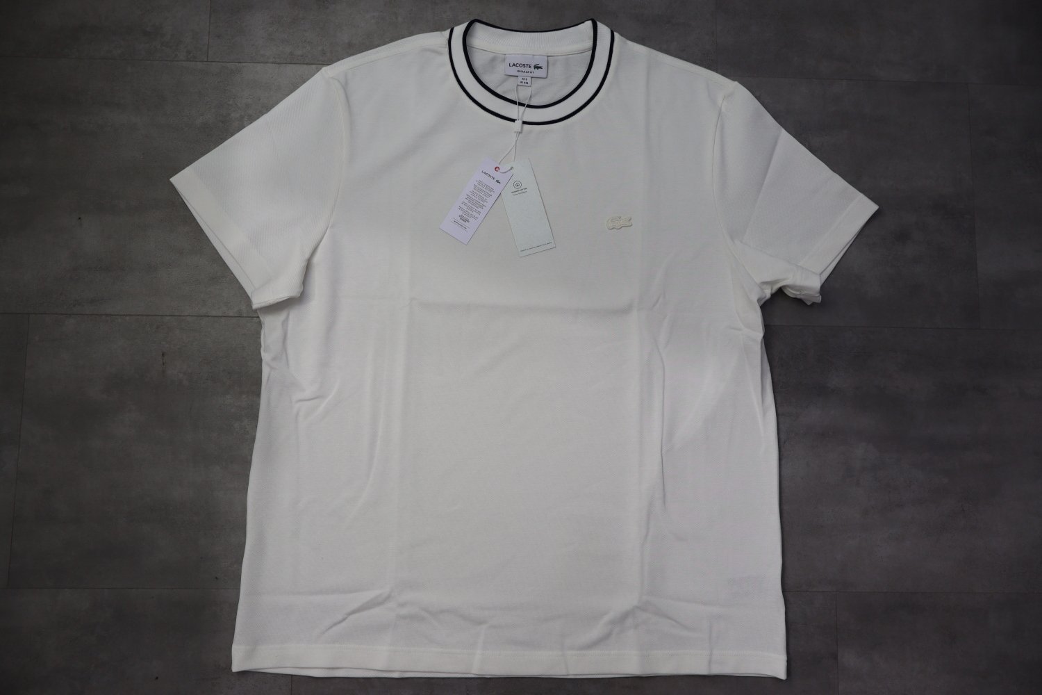 Lacoste Striped Collar Piqué T-Shirt