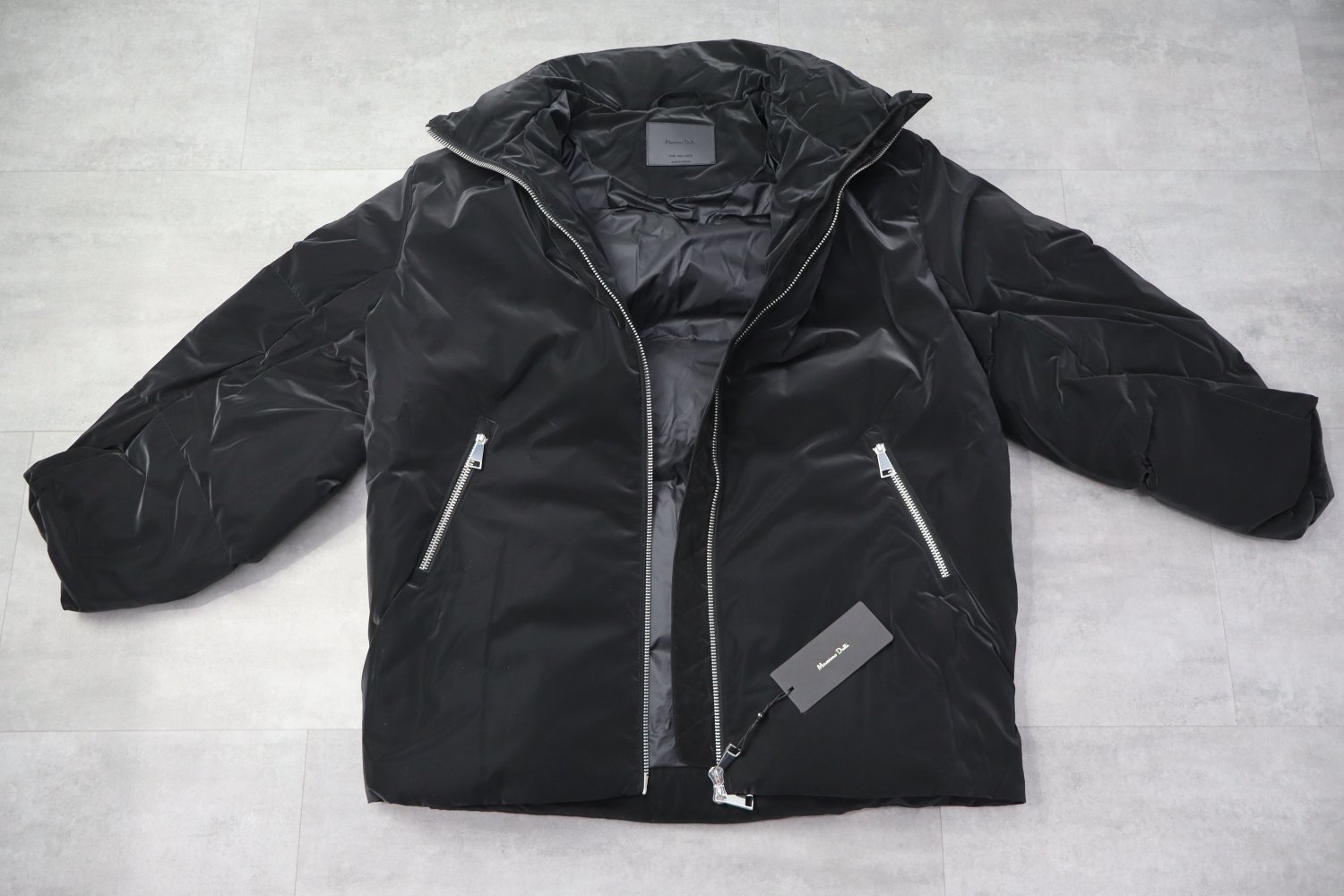 Massimo Dutti Satin-Effect Jacket With Down and Feathers Filling