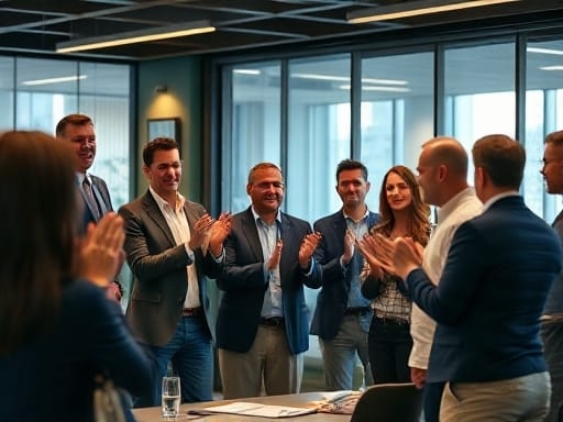 Using internal social channels to share service anniversary stories