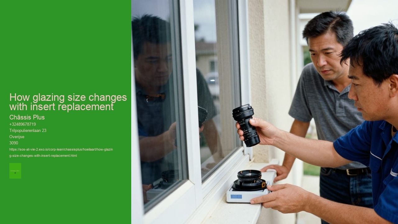 How glazing size changes with insert replacement