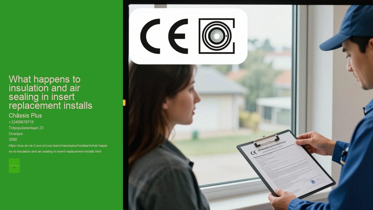 What happens to insulation and air sealing in insert replacement installs